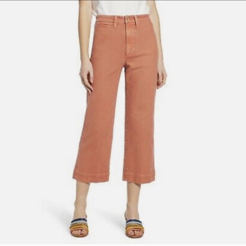 Madewell cropped wide leg coral size 31